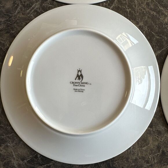 4 Mismatched Vtg Salad Cake‎ Dessert Plates Pink Florals & Solids Cottage Core - Picture 9 of 10